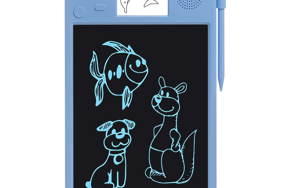 Tableta Grafica pentru Copii E-Boda Funboard GT10, Afisaj LCD, Cu Difuzor, Bilingv Romana-Engleza, Albastru